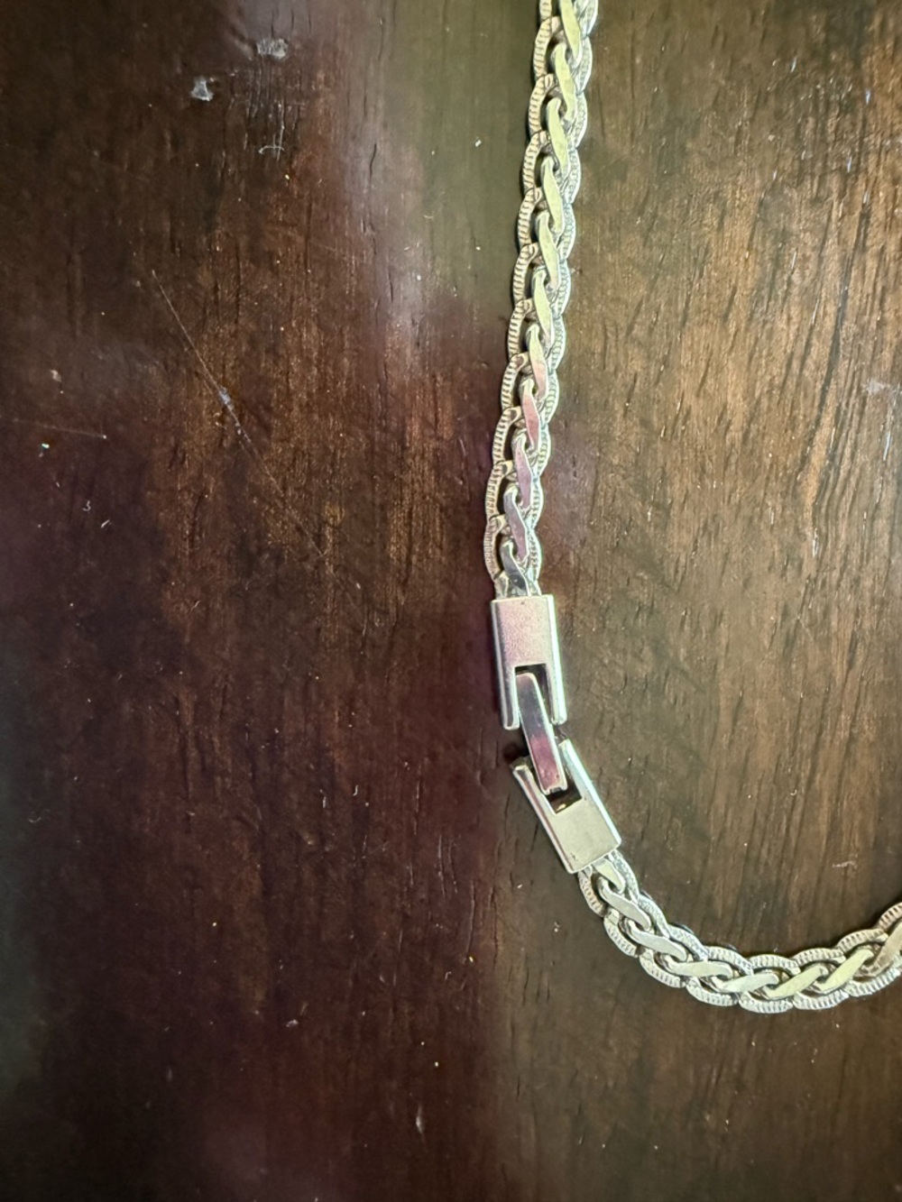 925 Silver Braided Chain Necklace - Classic Women's Jewelry